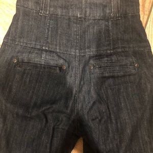 High waisted button down jean